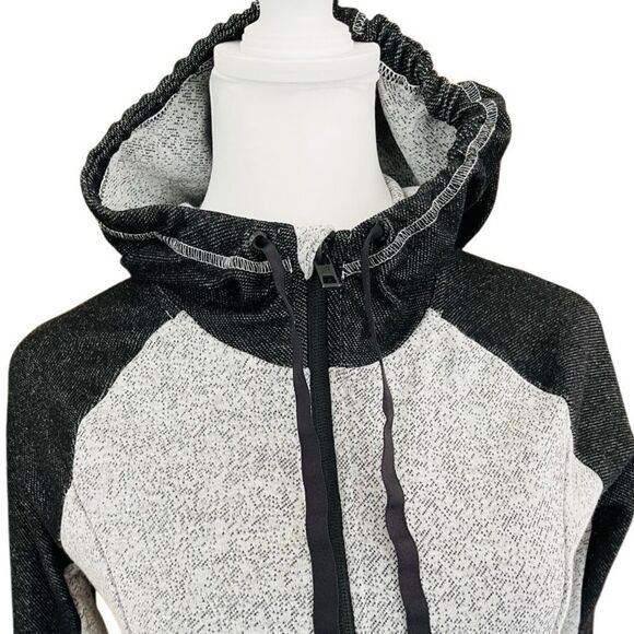 Hurley Black and Gray speckled full zip Hoodie, Nike Dri-Fit technology size S - Picture 2 of 9